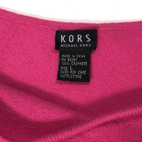 Michael Kors Cashmere Pink One Shoulder Sleeveless Tank Top Sweater - Picture 7 of 11